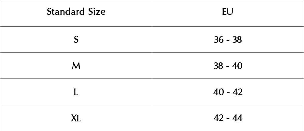 Size chart image